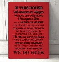 in this house we do geek metal sign|Vintage Tin Sign In This House We Do Geek Magic Metal Poster .